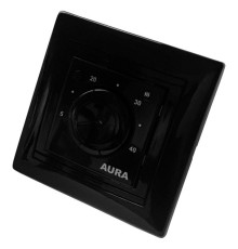 AURA LTC 030 black, механический терморегулятор для теплого пола