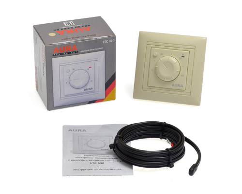 AURA LTC 230 ivory, механический терморегулятор для теплого пола в KatalogObogreva.ru