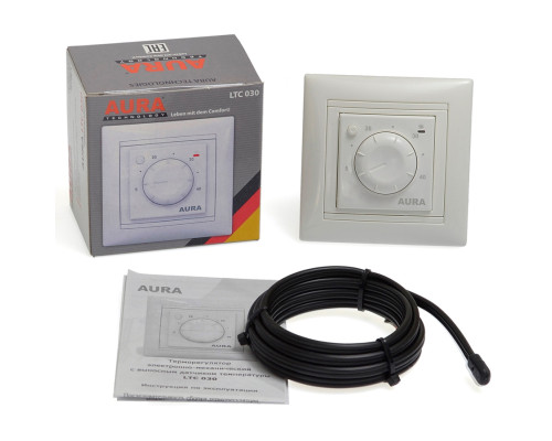 AURA LTC 030 white, механический терморегулятор для теплого пола в KatalogObogreva.ru