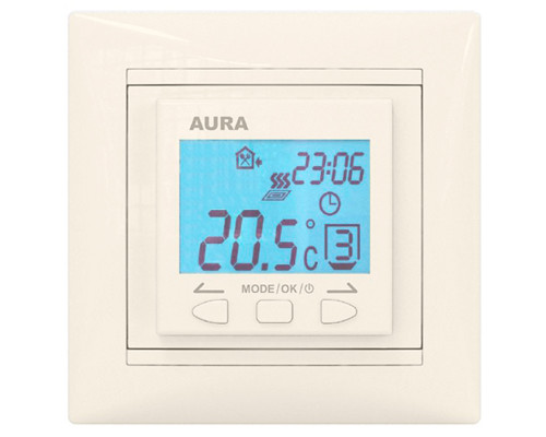 AURA LTC 090 ivory, программируемый терморегулятор для теплого пола в KatalogObogreva.ru
