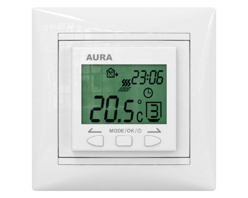 AURA LTC 090 white, программируемый терморегулятор для теплого пола в KatalogObogreva.ru