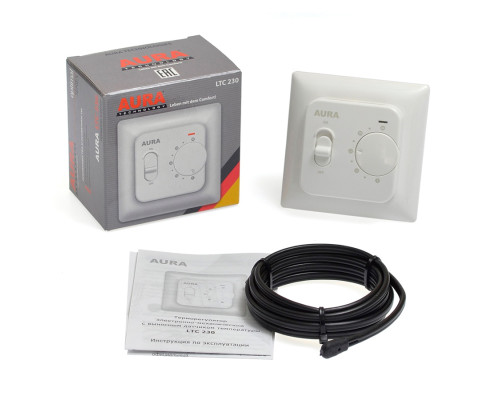 AURA LTC 230 white, механический терморегулятор для теплого пола в KatalogObogreva.ru