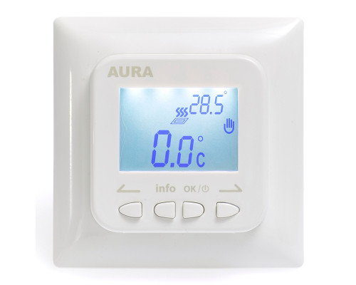 AURA LTC 730 white, программируемый терморегулятор для теплого пола в KatalogObogreva.ru