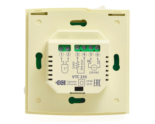 AURA VTC 235 ivory, механический терморегулятор для теплого пола в KatalogObogreva.ru