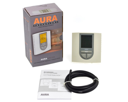 AURA VTC 550 ivory, цифровой терморегулятор для теплого пола в KatalogObogreva.ru