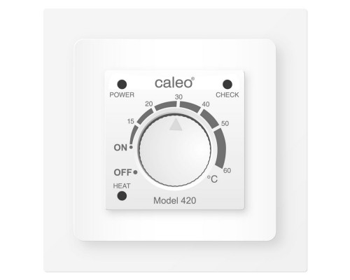 Caleo 420 (белый), встраиваемый механический терморегулятор для теплого пола в KatalogObogreva.ru