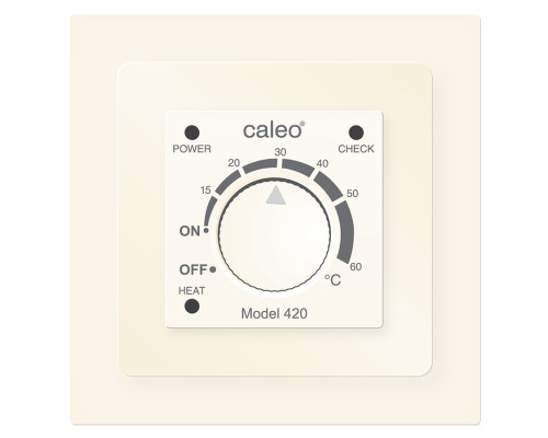 Caleo 420 (бежевый), встраиваемый механический терморегулятор для теплого пола в KatalogObogreva.ru