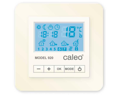 Caleo 920 (бежевый), встраиваемый программируемый терморегулятор для теплого пола в KatalogObogreva.ru