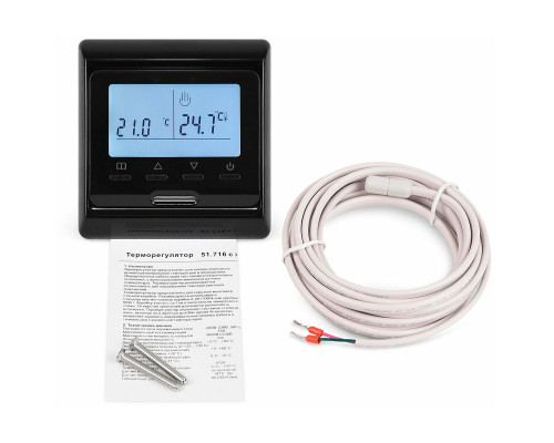 OEM E51.716 (черный), программируемый терморегулятор для теплого пола в KatalogObogreva.ru