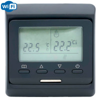 OEM E51.716 Wi-Fi (черный), программируемый терморегулятор с Wi-Fi для теплого пола