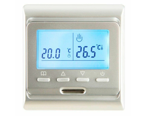 OEM E51.716 (серебро), программируемый терморегулятор для теплого пола в KatalogObogreva.ru