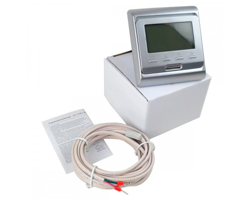 OEM E51.716 (серебро), программируемый терморегулятор для теплого пола в KatalogObogreva.ru