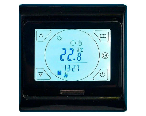 OEM E91.716 (черный), программируемый терморегулятор (сенсорный) для теплого пола в KatalogObogreva.ru