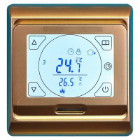 OEM E91.716 (золото), программируемый терморегулятор (сенсорный) для теплого пола