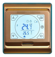 OEM E91.716 (золото), программируемый терморегулятор (сенсорный) для теплого пола