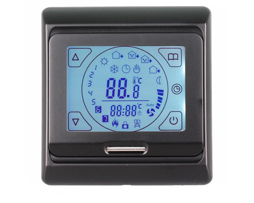 OEM E91.716 (серебро), программируемый терморегулятор (сенсорный) для теплого пола в KatalogObogreva.ru