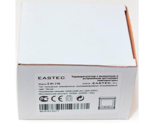 EASTEC E91.716, сенсорный программируемый терморегулятор для теплого пола в KatalogObogreva.ru