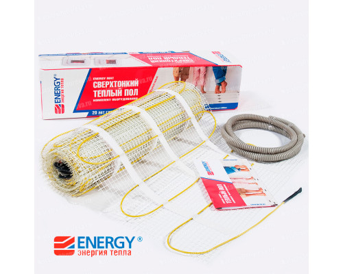 Energy Mat 210-1.30 (210 Вт, 1.30 кв.м.) — нагревательный мат для теплого пола под плитку в KatalogObogreva.ru