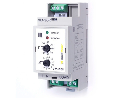 Терморегулятор Эрголайт ТР-44А, для систем электрического обогрева в KatalogObogreva.ru