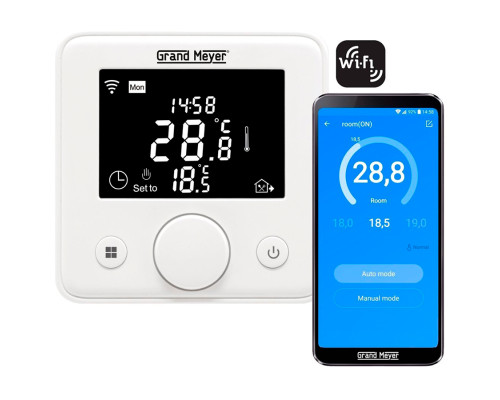 Mondial Series W330 Wi-Fi, программируемый терморегулятор (сенсорный) для теплого пола в KatalogObogreva.ru