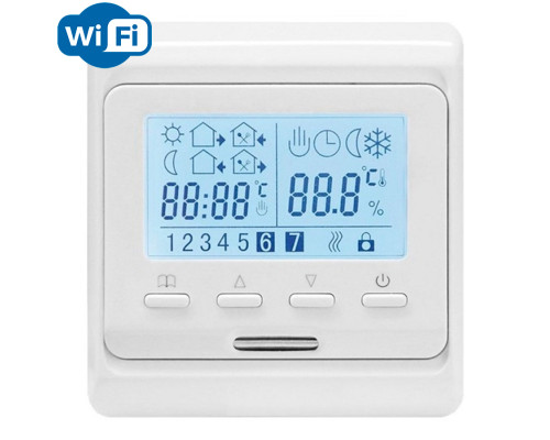 Menred E51.716 Wi-Fi (белый), программируемый терморегулятор с Wi-Fi для теплого пола в KatalogObogreva.ru