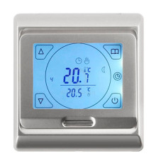 Menred E91.716 (серебро), программируемый терморегулятор (сенсорный) для теплого пола