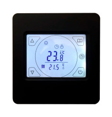 Menred E92.716 (черный), сенсорный программируемый терморегулятор для теплого пола