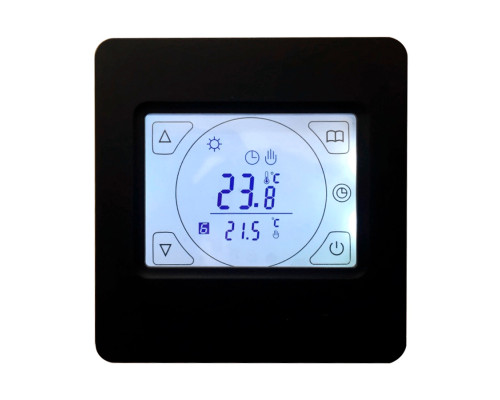 Menred E92.716 (черный), сенсорный программируемый терморегулятор для теплого пола в KatalogObogreva.ru