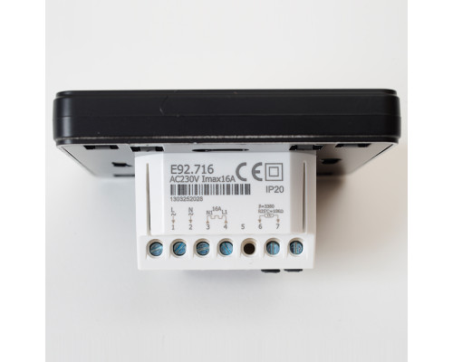 Menred E92.716 (черный), сенсорный программируемый терморегулятор для теплого пола в KatalogObogreva.ru