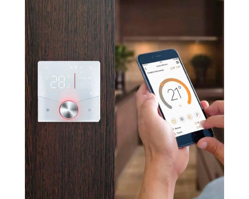 X1S.009 Wi-Fi White, сенсорный программируемый терморегулятор для теплого пола в KatalogObogreva.ru