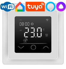 F60W Wi-Fi (белый), сенсорный программируемый терморегулятор для теплого пола