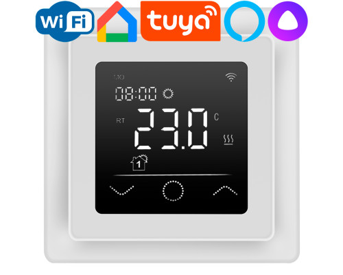 F60W Wi-Fi (белый), сенсорный программируемый терморегулятор для теплого пола в KatalogObogreva.ru