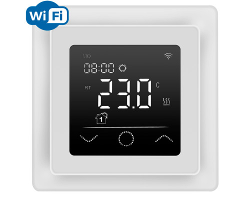F60W Wi-Fi (белый), сенсорный программируемый терморегулятор для теплого пола в KatalogObogreva.ru