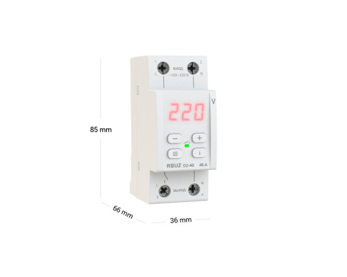 RBUZ D2-40 red — Однофазное реле напряжения в KatalogObogreva.ru