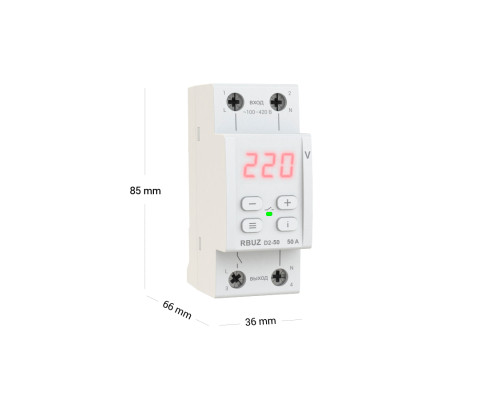 RBUZ D2-50 red — Однофазное реле напряжения в KatalogObogreva.ru