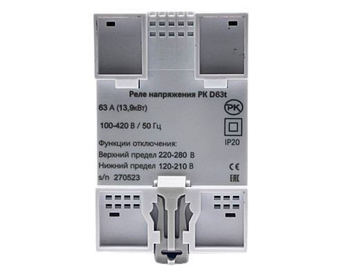 Реле контроля напряжения РК D25t (однофазное, с термозащитой) в KatalogObogreva.ru