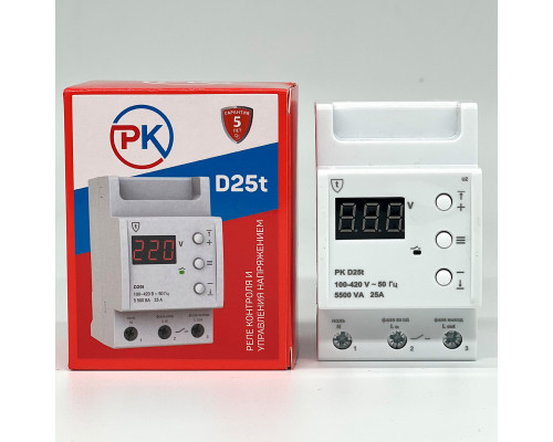 Реле контроля напряжения РК D25t (однофазное, с термозащитой) в KatalogObogreva.ru