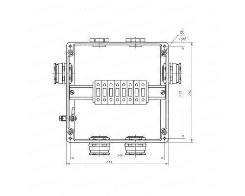 РТВ 1007 — соединительная коробка для соединения нагревательных секций на базе трехфазных нагревательных кабелей постоянной мощности в KatalogObogreva.ru