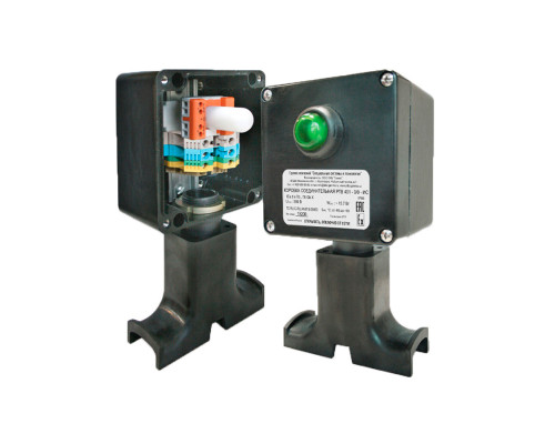 РТВ 401-ИС — соединительная коробка с устройством ввода кабеля под теплоизоляцию для подключения к сети саморегулирующихся нагревательных кабелей (с индикацией напряжения) в KatalogObogreva.ru