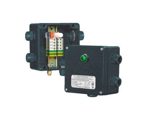 РТВ 402-ИС — соединительная коробка для подключения к сети саморегулирующихся нагревательных кабелей (с индикацией напряжения) в KatalogObogreva.ru