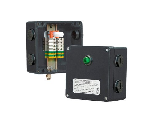 УСК 16.С — соединительная коробка со световой индикацией, для привода питания к саморегулирующимся нагревательным кабелям в KatalogObogreva.ru