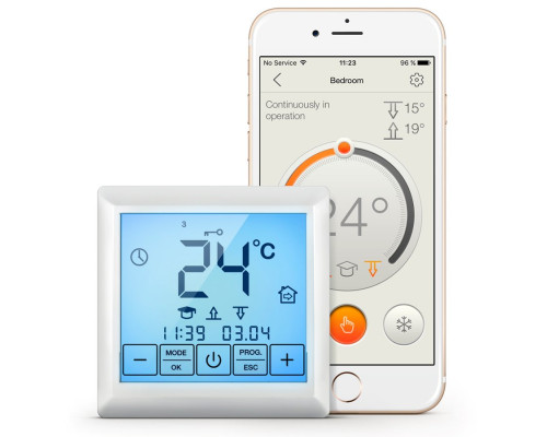 MCS 350, сенсорный программируемый терморегулятор с Wi-Fi для теплого пола в KatalogObogreva.ru