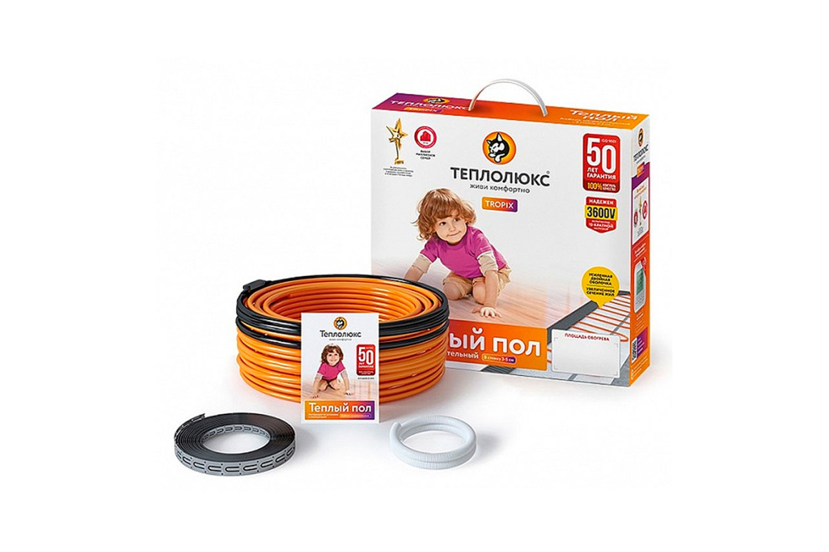 Нагревательный кабель Теплолюкс Tropix ТЛБЭ-2000 (2000 Вт, 100 м) по ...