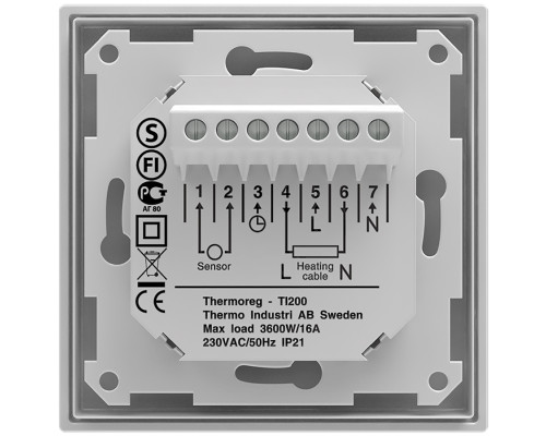 Thermoreg TI-200 Design, механический терморегулятор для теплого пола в KatalogObogreva.ru
