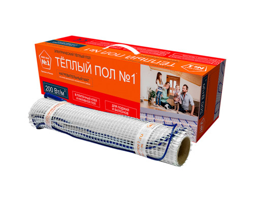 Теплый Пол №1 (200W) ТСП-520-2.6 (520 Вт, 2.6 кв.м.) — нагревательный мат, теплый пол под плитку в KatalogObogreva.ru