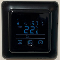 WarmLife BW black, сенсорный программируемый терморегулятор для теплого пола