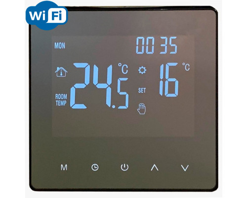 WarmLife Mirror Black WiFi, сенсорный программируемый терморегулятор для теплого пола в KatalogObogreva.ru