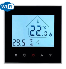 Warmlife X1S.113 Wi-Fi Black, сенсорный программируемый терморегулятор для теплого пола