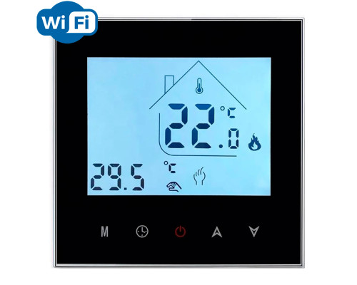 Warmlife X1S.113 Wi-Fi Black, сенсорный программируемый терморегулятор для теплого пола в KatalogObogreva.ru