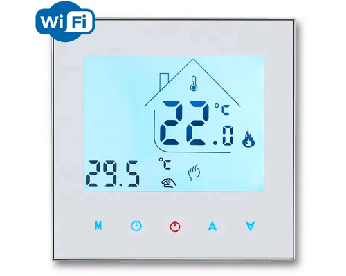 Warmlife X1S.113 Wi-Fi White, сенсорный программируемый терморегулятор для теплого пола в KatalogObogreva.ru